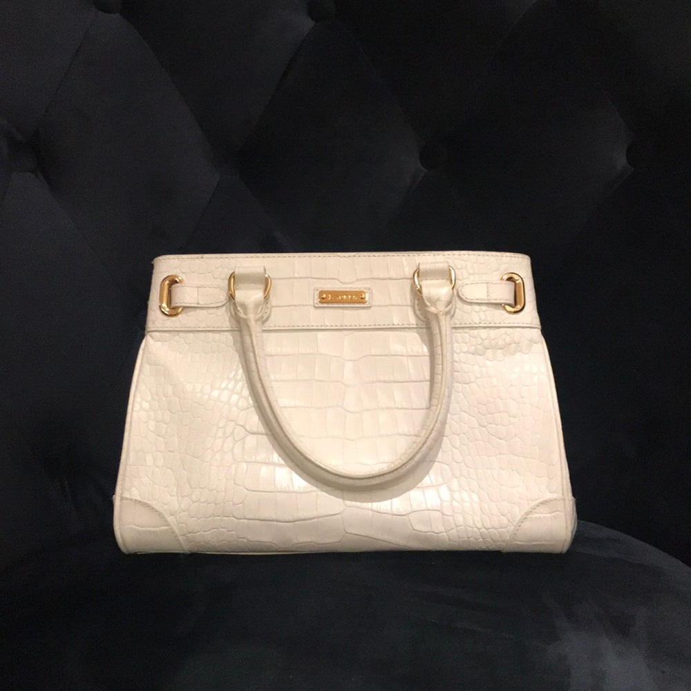 Lauren by Ralph Lauren White Leather Tote